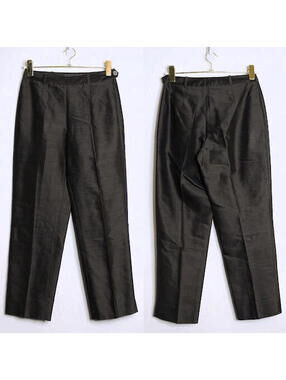 Banana Republic Chocolate Brown Silk Crop Pant - 4